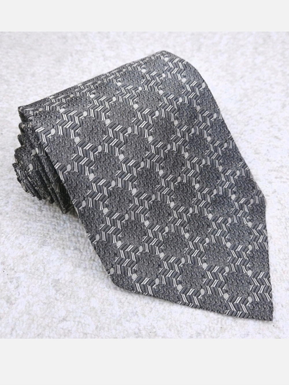Hickey Freeman Silk Tie Hand Folded 58" x 4.25"